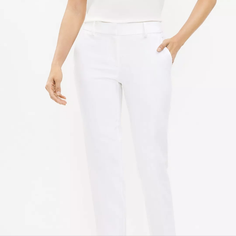 NWT Loft White Capri Pants
